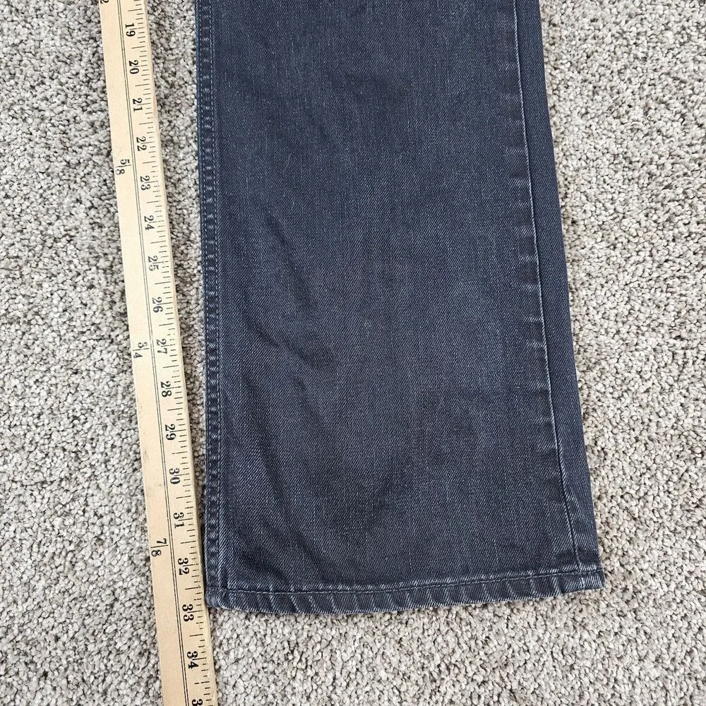 Banana Republic Jeans Mens 35x33 Black Vintage Straight Distressed Whiskering